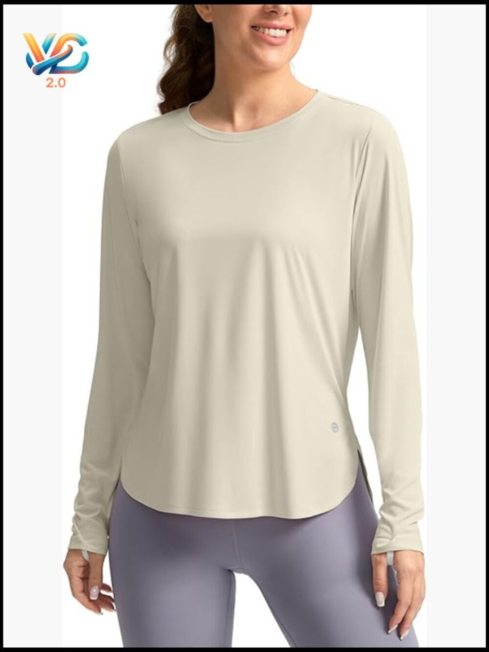 UPF 50+ Long Sleeve UV Protection Shirt Lightweight Quick Dry Workout Hiking